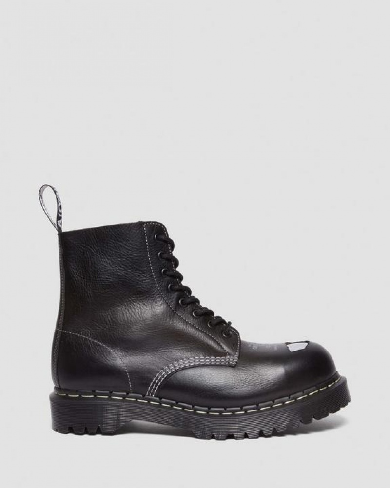 Black Women's Dr Martens 1460 Pascal Bex Exposed Steel Toe Lace Up Boots | USA_Dr91628