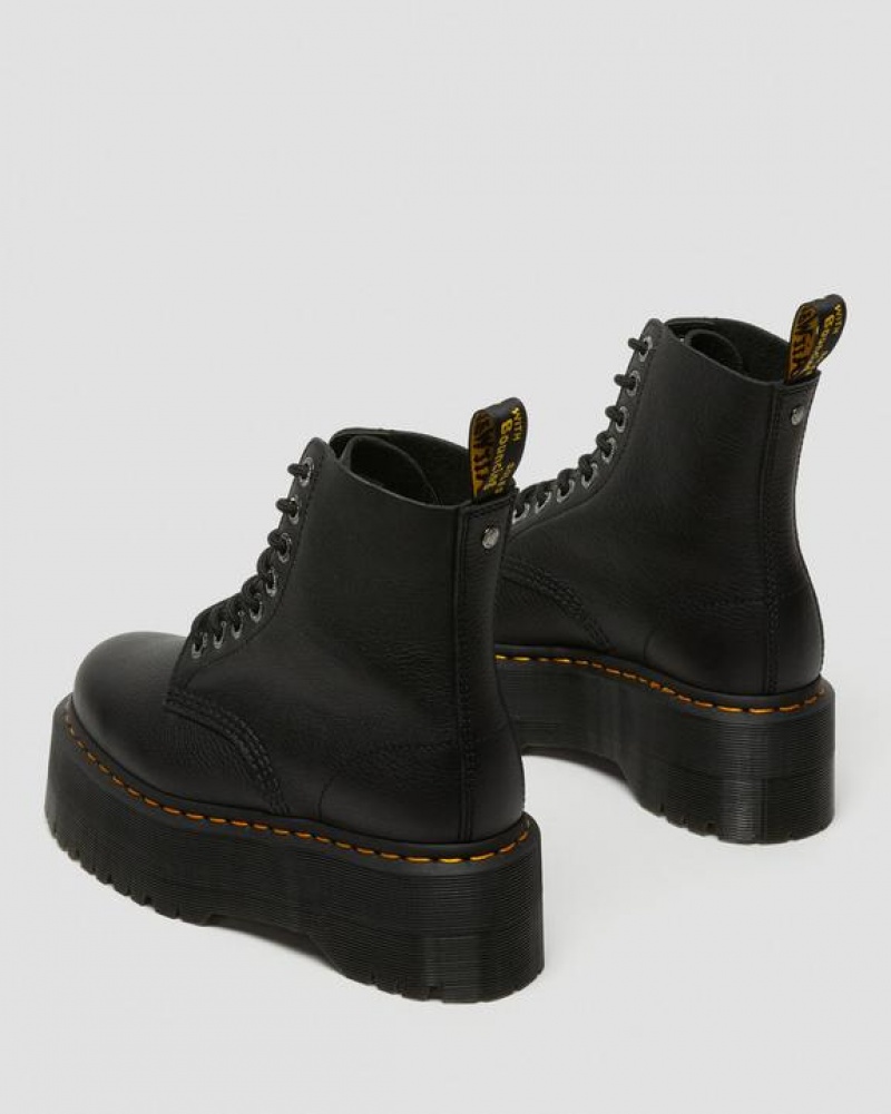 Black Women's Dr Martens 1460 Pascal Max Leather Platform Boots | USA_Dr20103