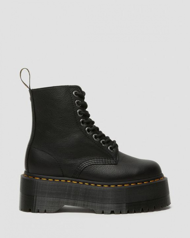 Black Women's Dr Martens 1460 Pascal Max Leather Platform Boots | USA_Dr20103