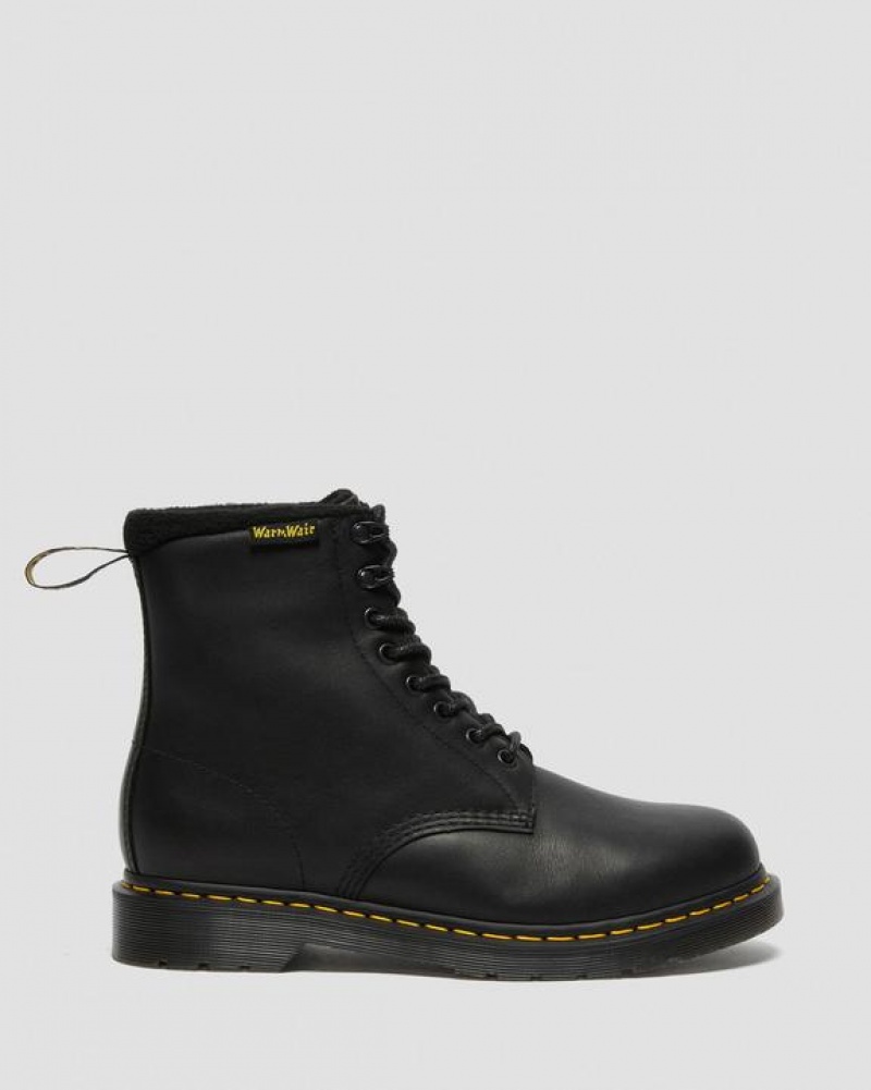 Black Women's Dr Martens 1460 Pascal Warmwair Leather Lace Up Boots | USA_Dr87344