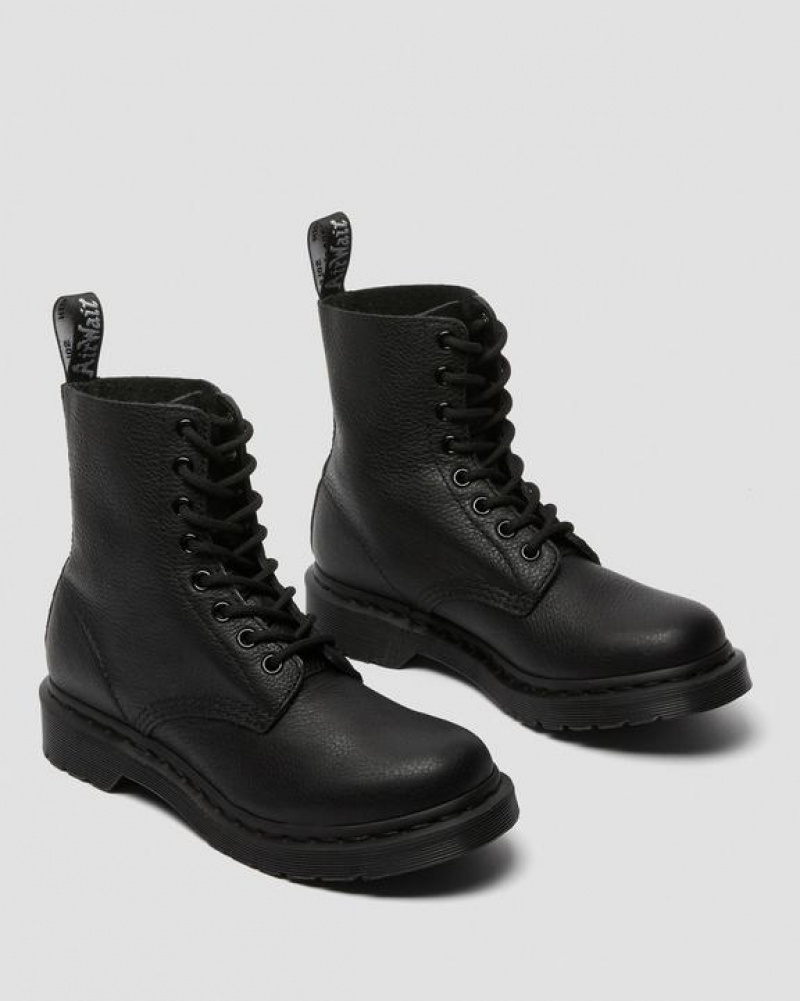 Black Women's Dr Martens 1460 Pascal Women's Mono Lace Up Boots | USA_Dr68884