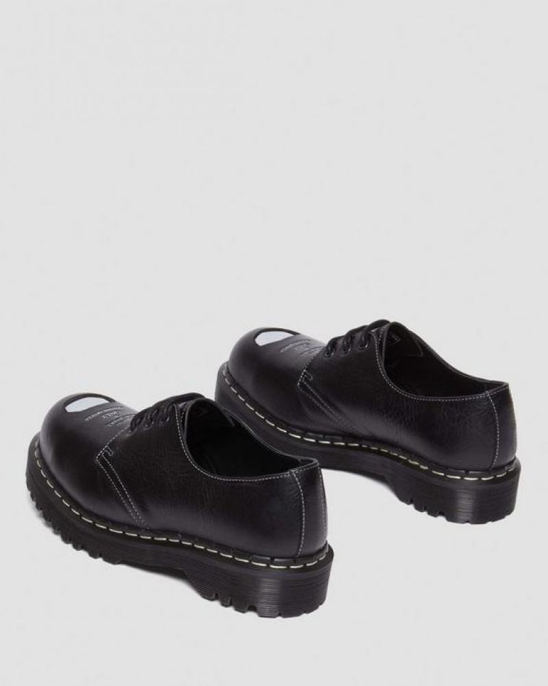 Black Women's Dr Martens 1461 Bex Exposed Steel Toe Oxford Shoes | USA_Dr79855