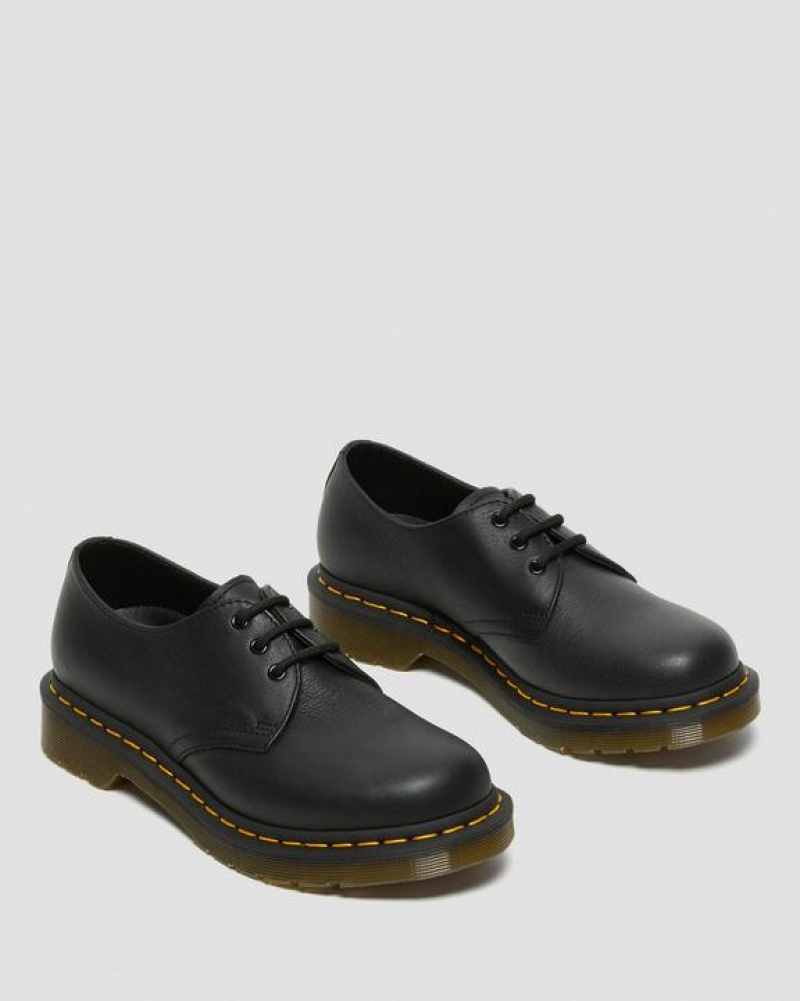 Black Women's Dr Martens 1461 Women's Virginia Leather Oxford Shoes | USA_Dr68635