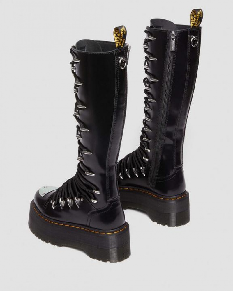 Black Women's Dr Martens 1B60 Max Lace Up Knee High Platform Boots | USA_Dr59121