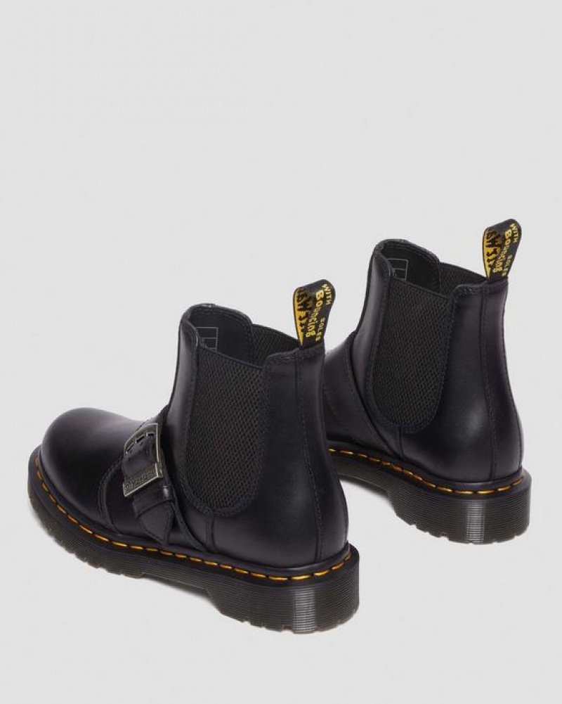 Black Women's Dr Martens 2976 Buckle Pull Up Leather Chelsea Boots | USA_Dr25218