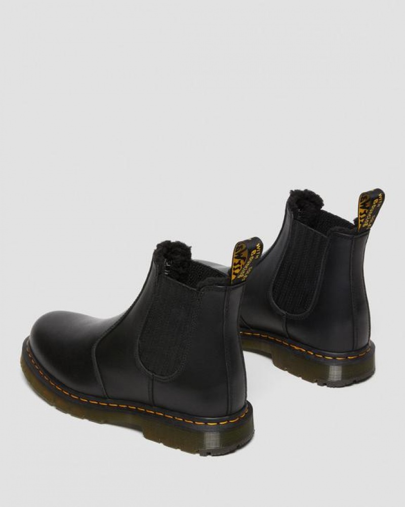 Black Women's Dr Martens 2976 DM's Wintergrip Leather Chelsea Boots | USA_Dr12007