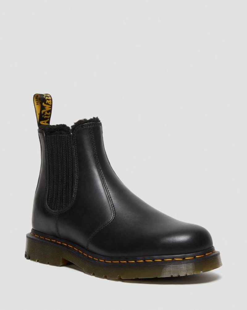 Black Women\'s Dr Martens 2976 DM's Wintergrip Leather Chelsea Boots | USA_Dr12007