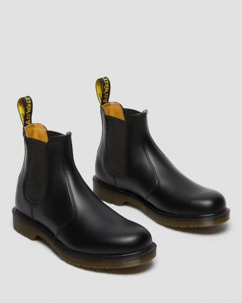 Black Women's Dr Martens 2976 Smooth Leather Chelsea Boots | USA_Dr44203