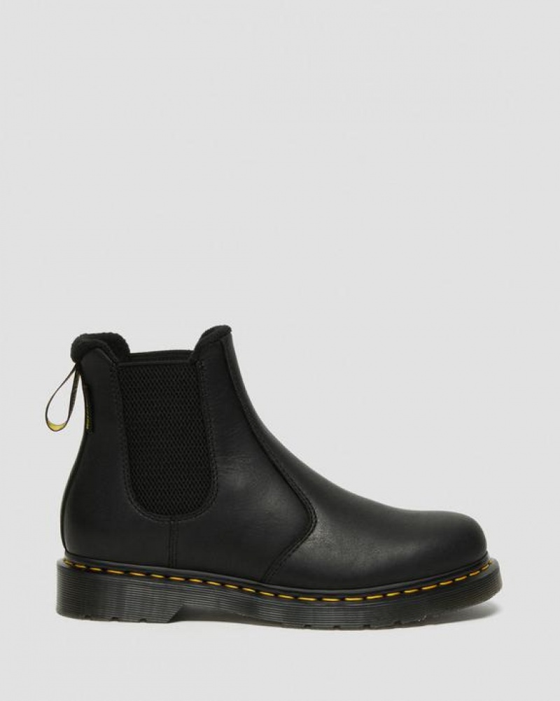 Black Women's Dr Martens 2976 Warmwair Leather Chelsea Boots | USA_Dr59066