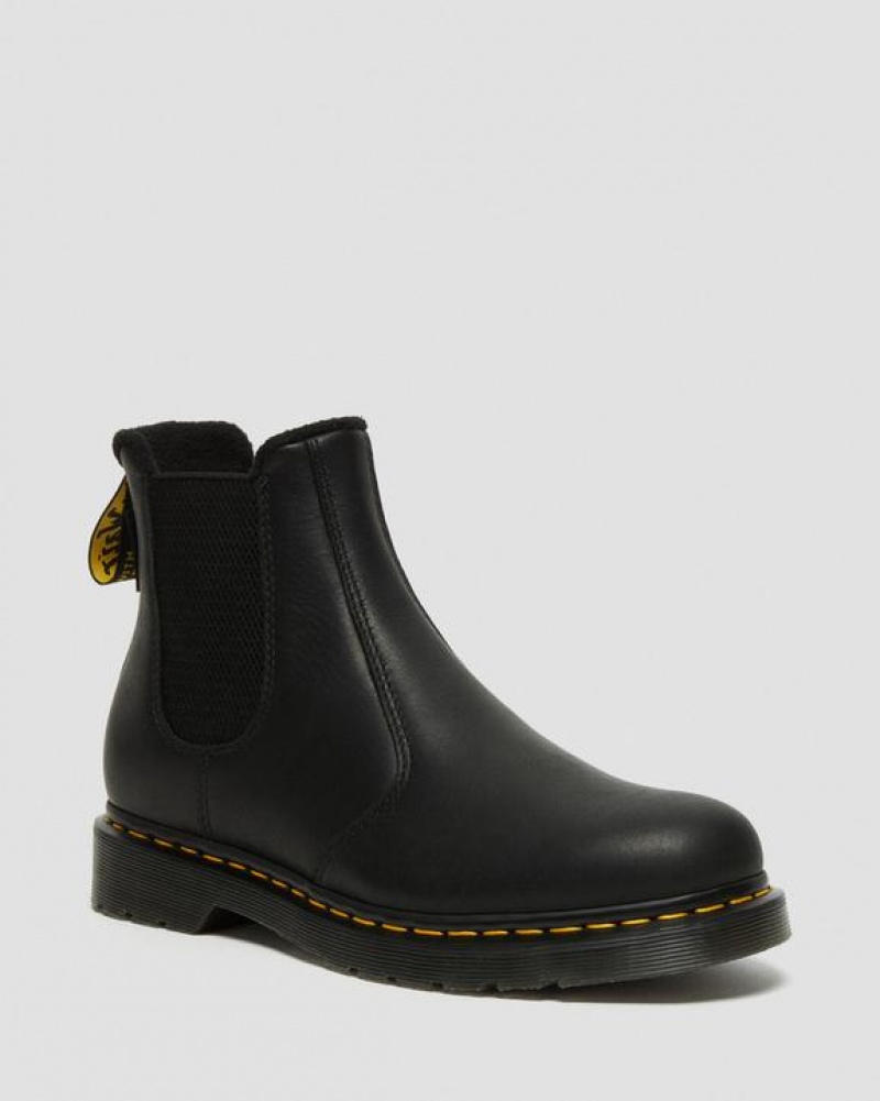 Black Women\'s Dr Martens 2976 Warmwair Leather Chelsea Boots | USA_Dr59066