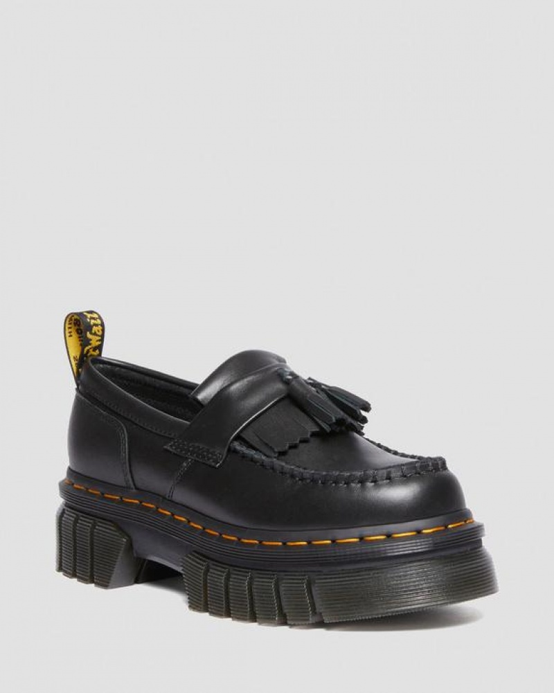 Black Women\'s Dr Martens Audrick Nappa Lux Platform Loafers Shoes | USA_Dr86218