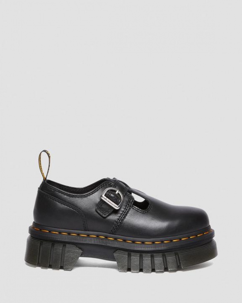 Black Women's Dr Martens Audrick Nappa Lux Platform Mary Jane Shoes | USA_Dr86202