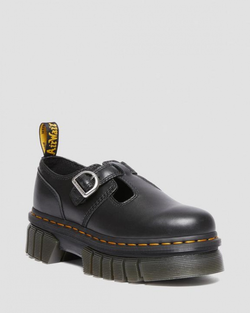 Black Women\'s Dr Martens Audrick Nappa Lux Platform Mary Jane Shoes | USA_Dr86202