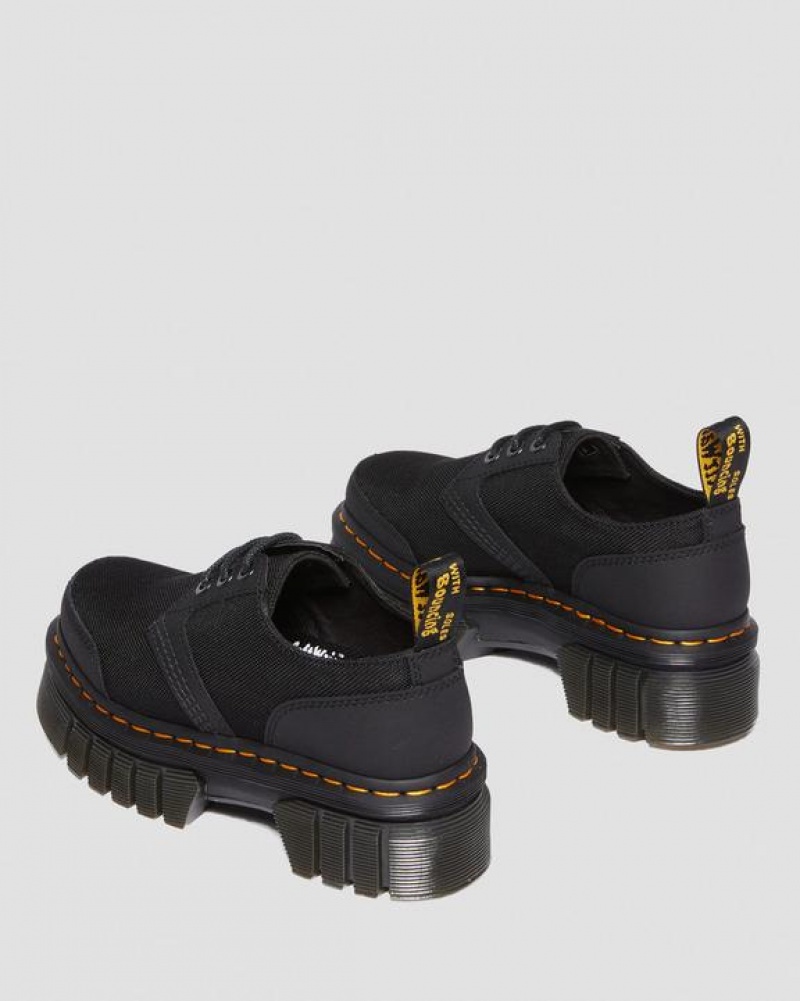 Black Women's Dr Martens Audrick Poly & Leather Platform Shoes | USA_Dr85154