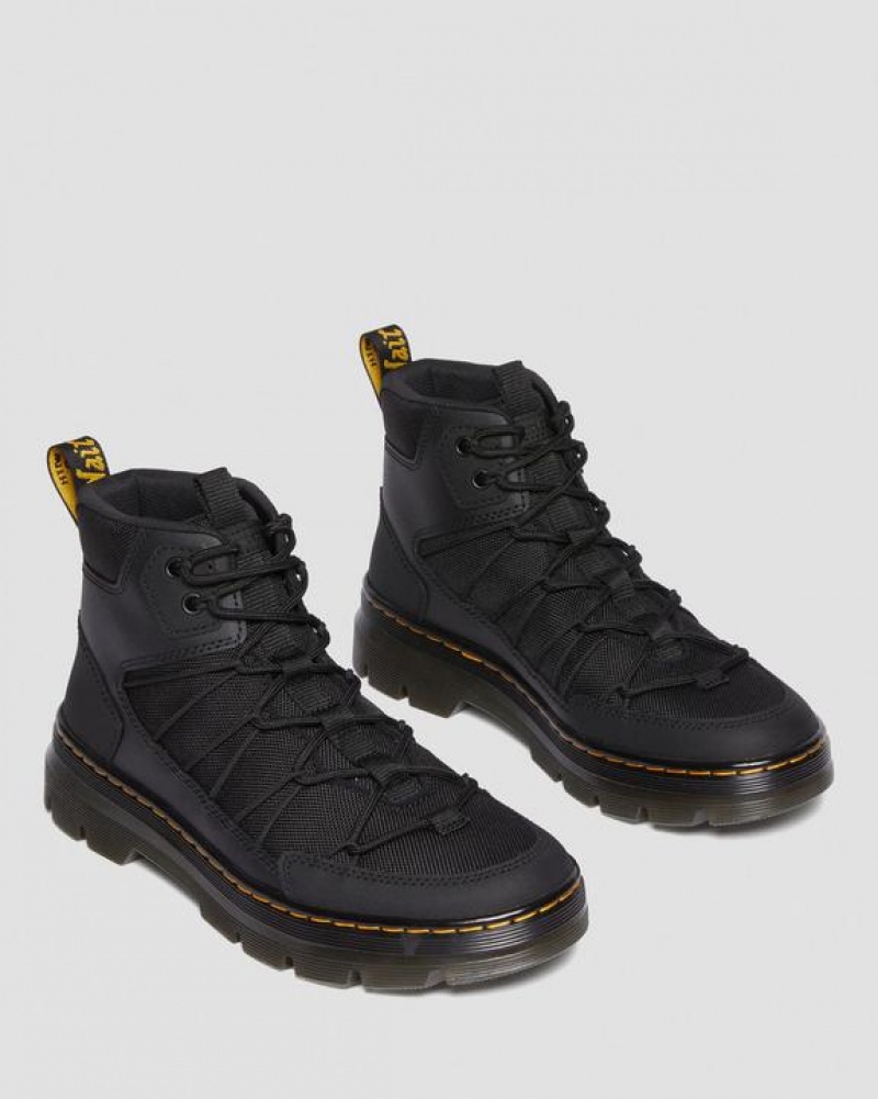 Black Women's Dr Martens Buwick Extra Tough Lace Up Utility Boots | USA_Dr22822