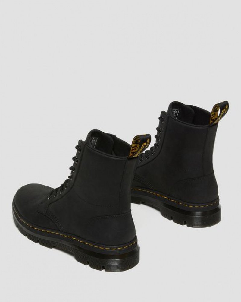 Black Women's Dr Martens Combs Leather Casual Boots | USA_Dr70639