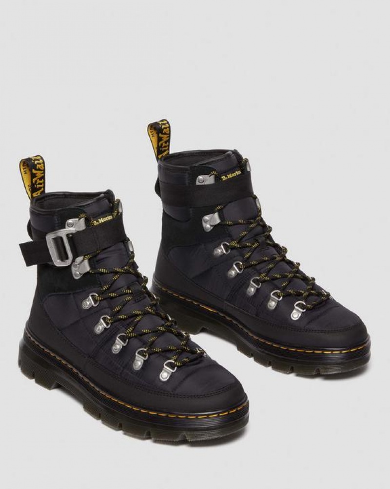 Black Women's Dr Martens Combs Tech Quilted Casual Boots | USA_Dr17654