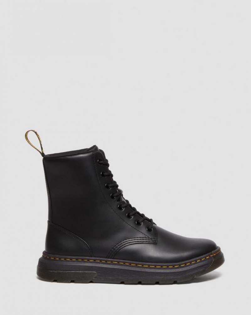 Black Women's Dr Martens Crewson Classic Leather Everyday Boots | USA_Dr99534