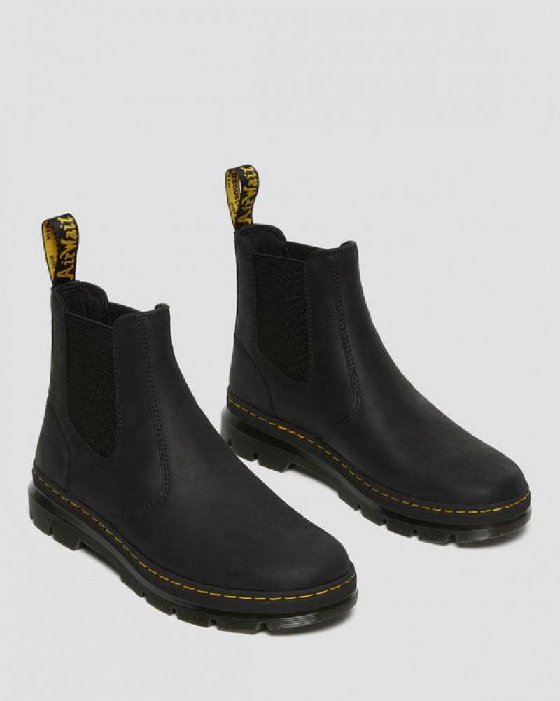 Black Women's Dr Martens Embury Leather Casual Chelsea Boots | USA_Dr10539