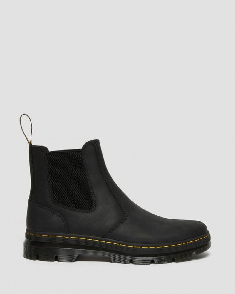 Black Women's Dr Martens Embury Leather Casual Chelsea Boots | USA_Dr10539