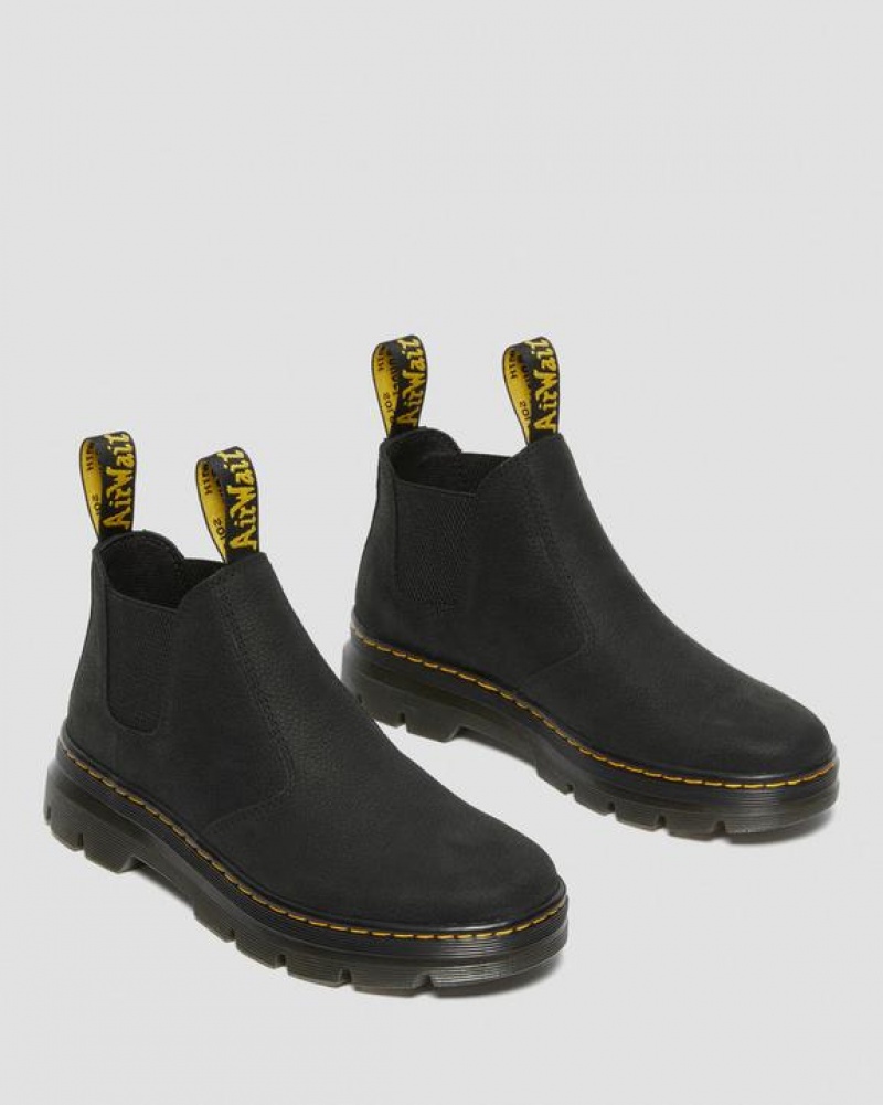 Black Women's Dr Martens Hardie II Leather Chelsea Work Boots | USA_Dr56660