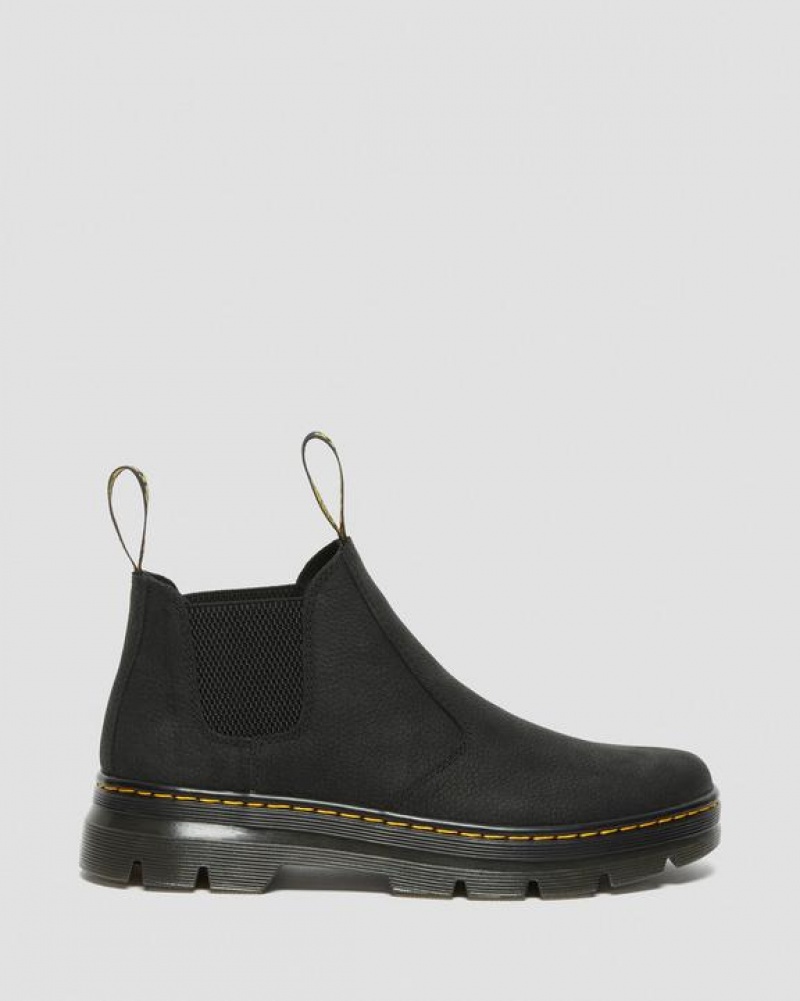 Black Women's Dr Martens Hardie II Leather Chelsea Work Boots | USA_Dr56660