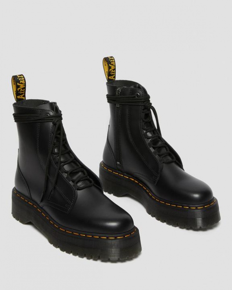 Black Women's Dr Martens Jarrick Smooth Leather Platform Boots | USA_Dr78636