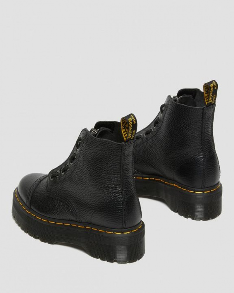 Black Women's Dr Martens Sinclair Milled Nappa Leather Platform Boots | USA_Dr81199