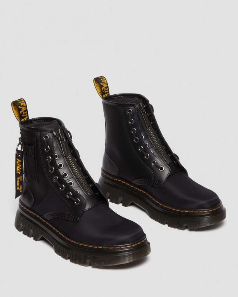 Black Women's Dr Martens Tarik Alpha Industries Leather & Nylon Utility Boots | USA_Dr30165