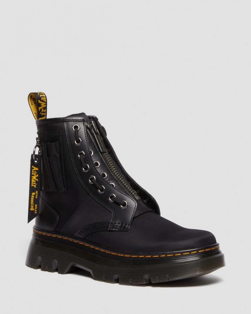 Black Women\'s Dr Martens Tarik Alpha Industries Leather & Nylon Utility Boots | USA_Dr30165