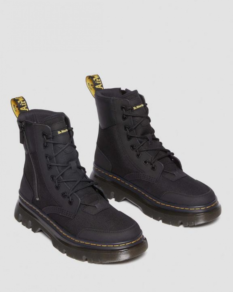 Black Women's Dr Martens Tarik Zip Poly & Leather Utility Boots | USA_Dr23468