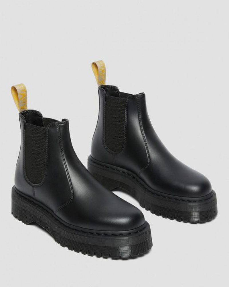 Black Women's Dr Martens Vegan 2976 Felix Chelsea Platform Shoes | USA_Dr58568