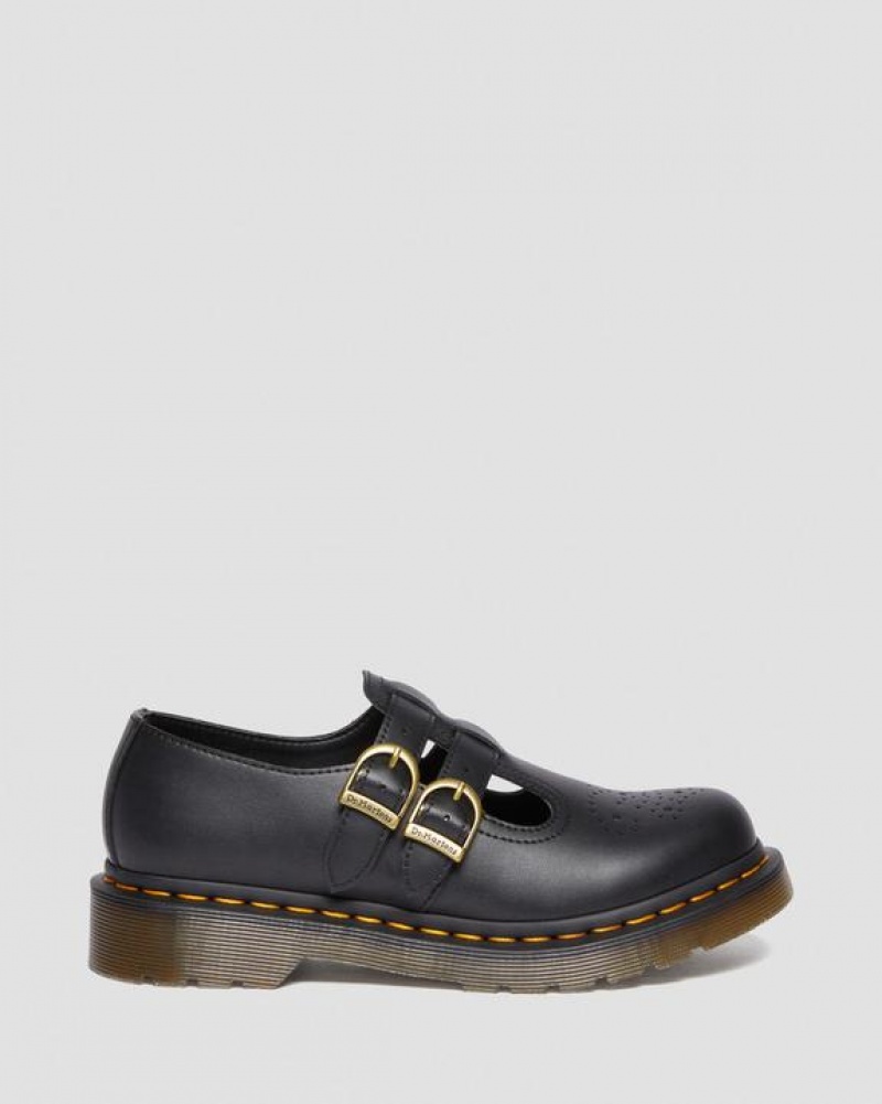 Black Women's Dr Martens Vegan 8065 Felix Mary Jane Shoes | USA_Dr87476