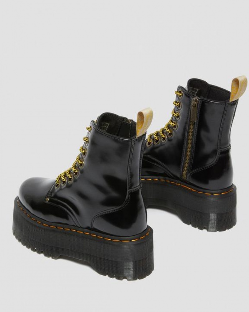 Black Women's Dr Martens Vegan Jadon Boot Max Platforms Boots | USA_Dr59336