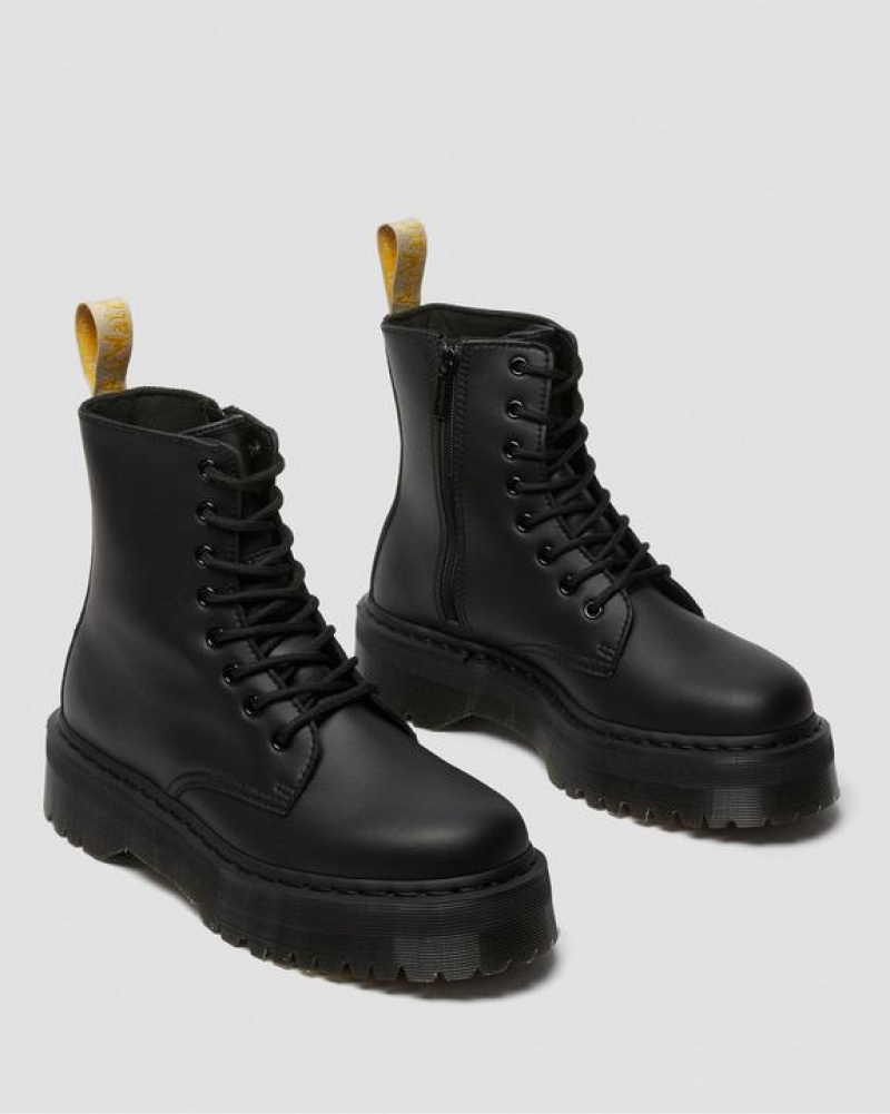 Black Women's Dr Martens Vegan Jadon II Boot Mono Platforms Boots | USA_Dr73378