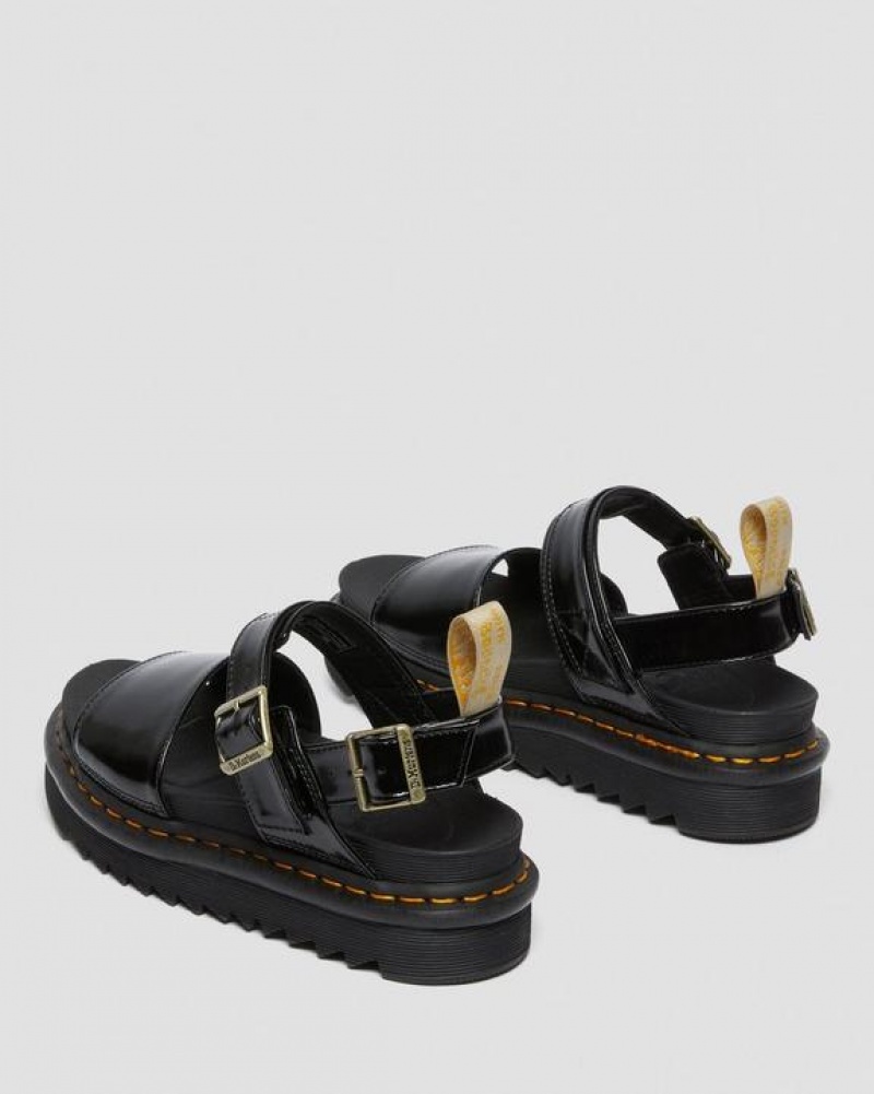 Black Women's Dr Martens Vegan Voss Strap Sandals | USA_Dr72586