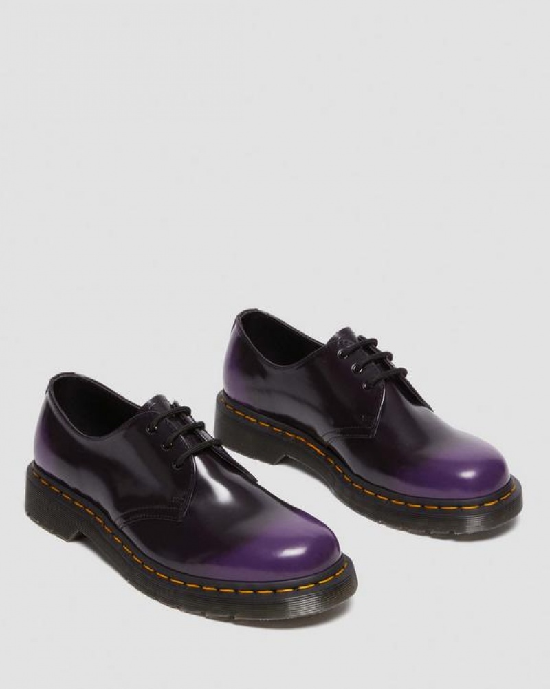 Black / Purple Women's Dr Martens Vegan 1461 Oxford Shoes | USA_Dr96381