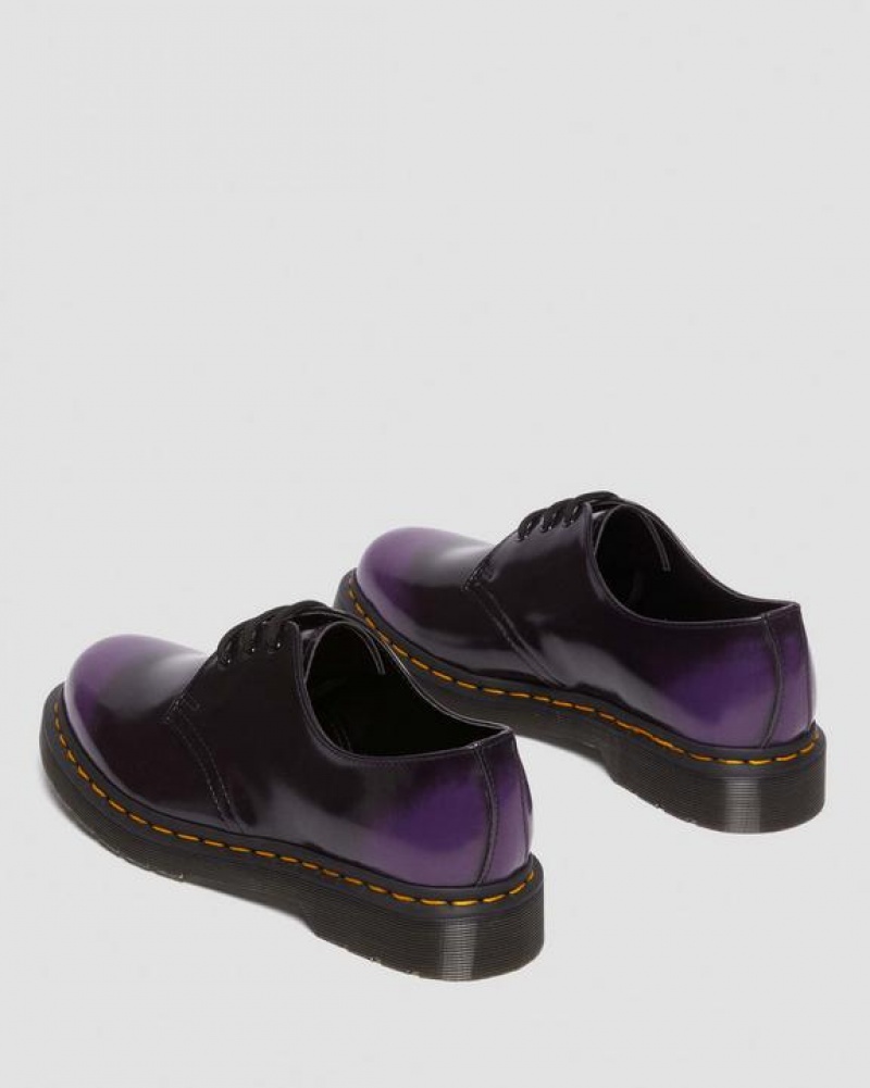 Black / Purple Women's Dr Martens Vegan 1461 Oxford Shoes | USA_Dr96381