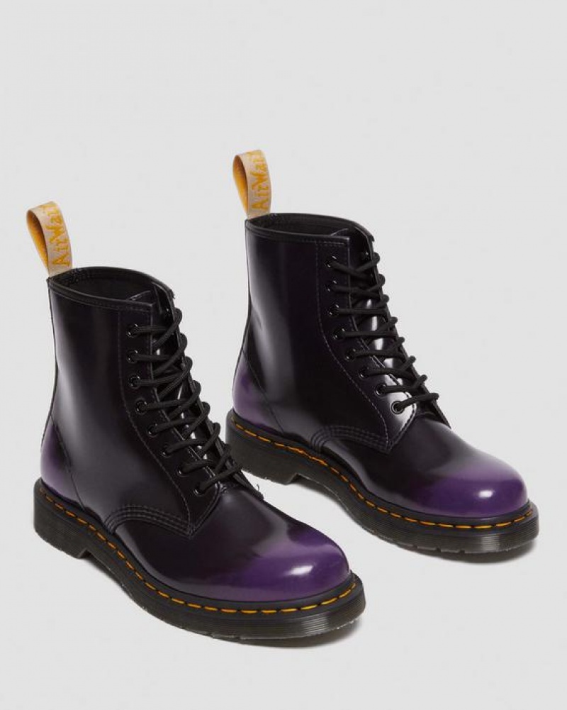 Black / Purple Women's Dr Martens Vegan 1460 Lace Up Boots | USA_Dr91139