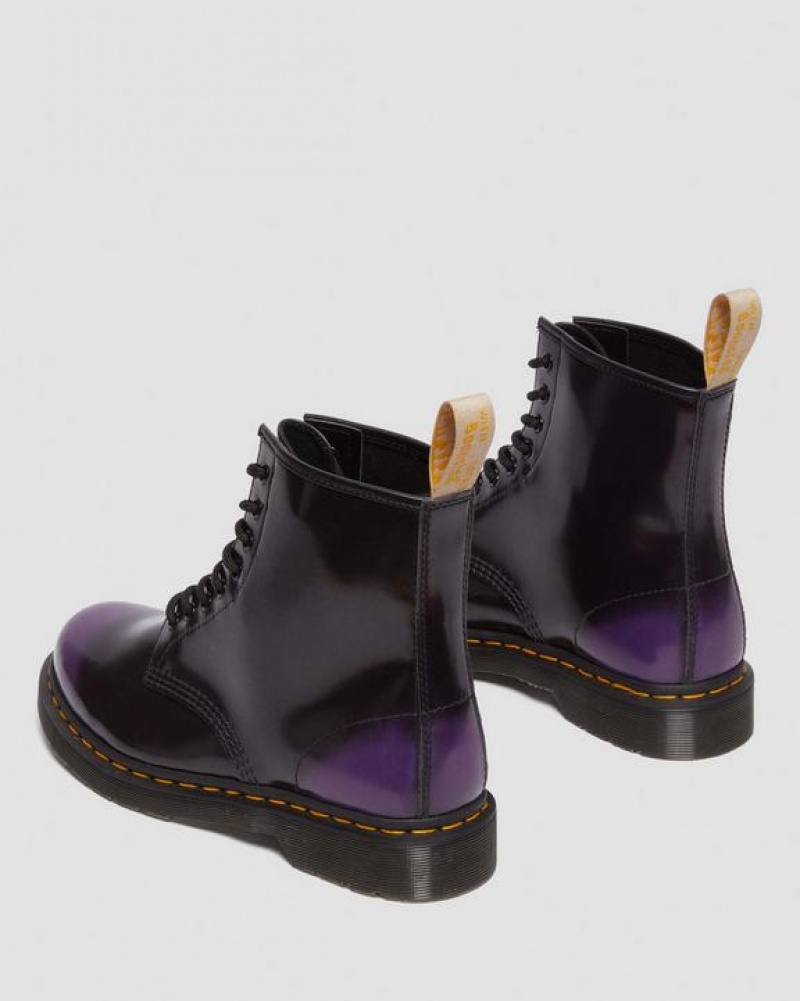 Black / Purple Women's Dr Martens Vegan 1460 Lace Up Boots | USA_Dr91139