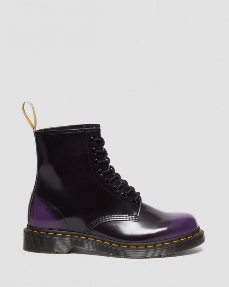 Black / Purple Women's Dr Martens Vegan 1460 Lace Up Boots | USA_Dr91139