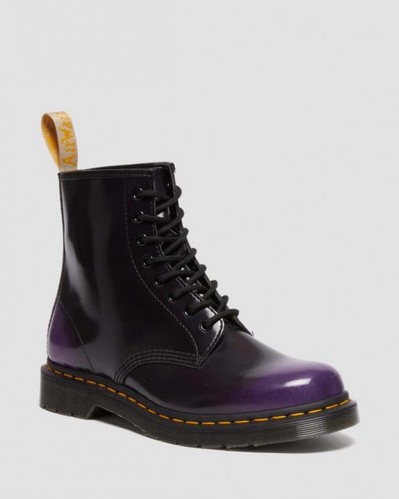 Black / Purple Women\'s Dr Martens Vegan 1460 Lace Up Boots | USA_Dr91139