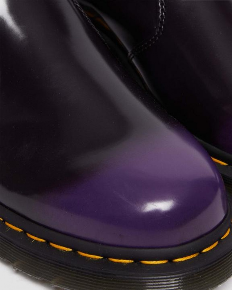 Black / Purple Women's Dr Martens Vegan 2976 Chelsea Boots | USA_Dr69635