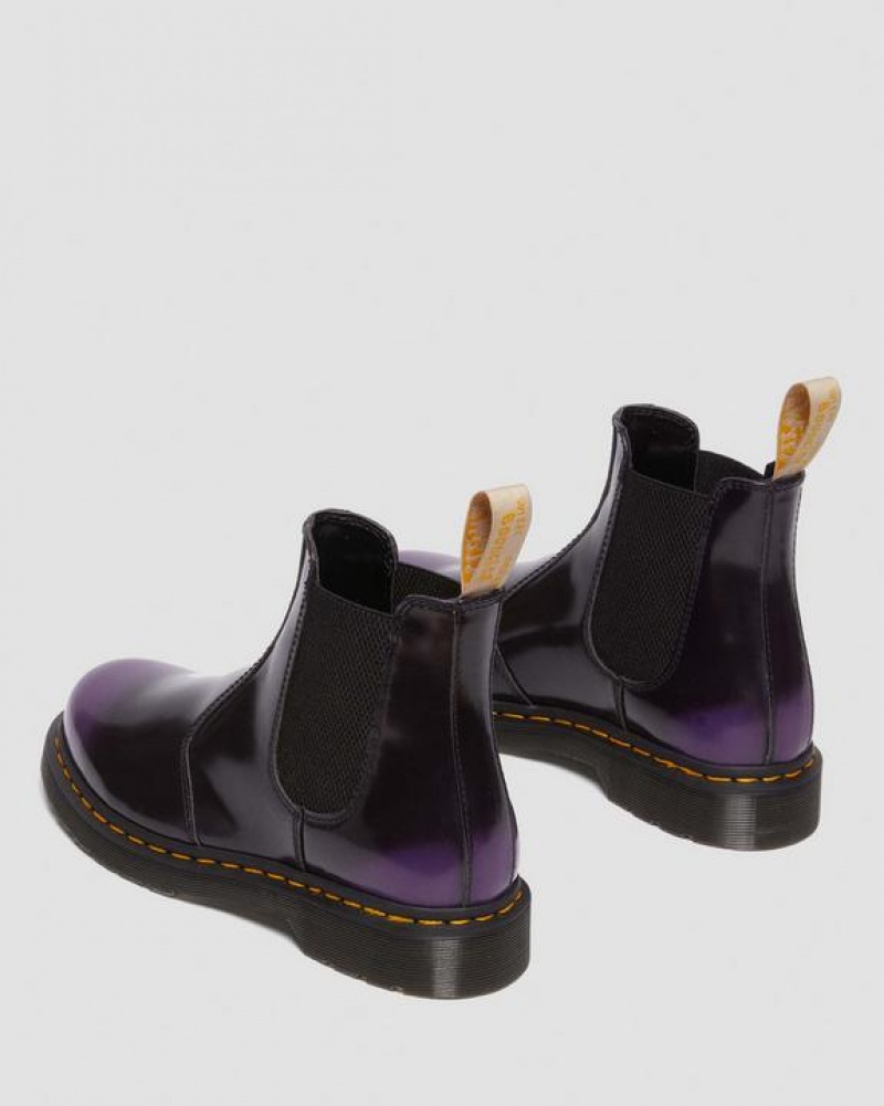 Black / Purple Women's Dr Martens Vegan 2976 Chelsea Boots | USA_Dr69635