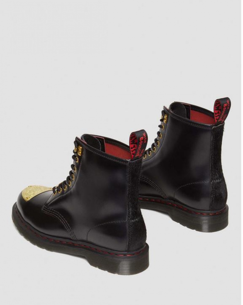 Black / Red Women's Dr Martens 1460 Year of the Dragon Leather Lace Up Boots | USA_Dr38327