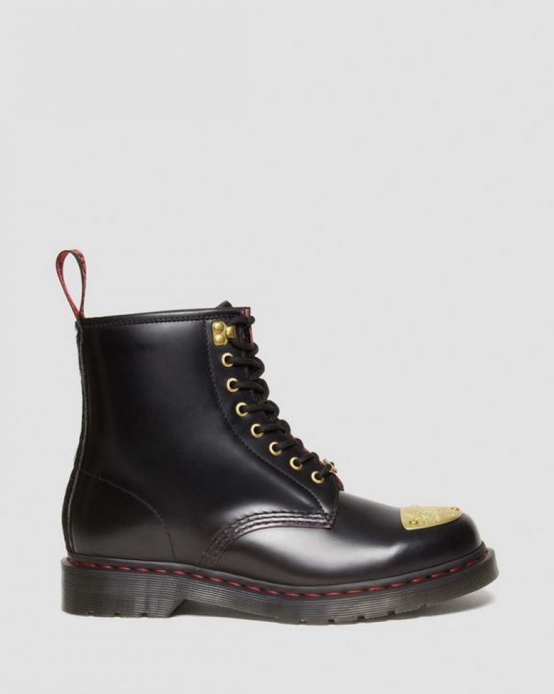 Black / Red Women's Dr Martens 1460 Year of the Dragon Leather Lace Up Boots | USA_Dr38327