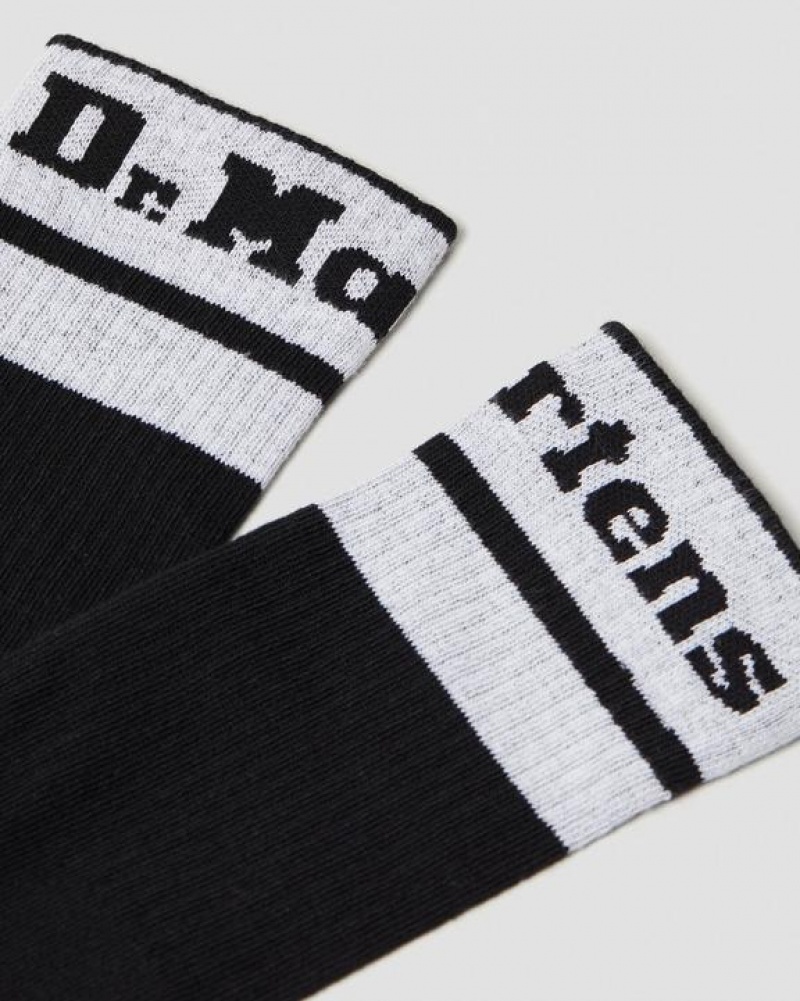 Black / White Accessories Dr Martens Athletic Logo Organic Cotton Blend Size,S/M,M/L~US WOMEN,5 - 10,11 - 16~US MEN,4 - 9,10 - 15~UK,3 - | USA_Dr25371