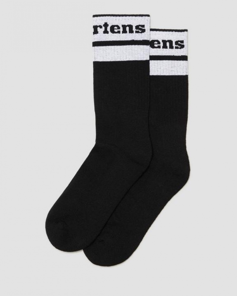 Black / White Accessories Dr Martens Athletic Logo Organic Cotton Blend Size,S/M,M/L~US WOMEN,5 - 10,11 - 16~US MEN,4 - 9,10 - 15~UK,3 - | USA_Dr25371