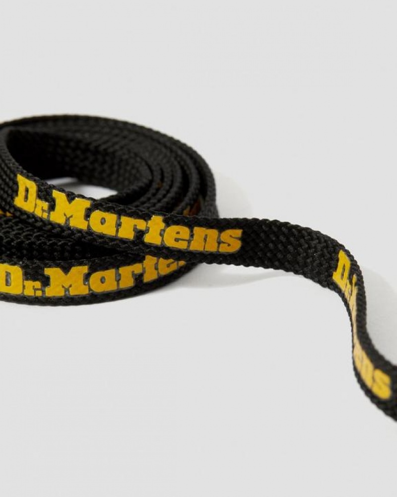 Black / Yellow Accessories Dr Martens 55 Inch Flat (8-10 Eye) Laces | USA_Dr14880