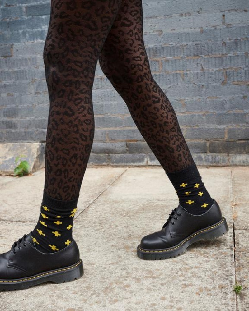 Black / Yellow Accessories Dr Martens Docs Cross Logo Organic Cotton Blend Size,S/M,M/L~US WOMEN,5 - 10,11 - 16~US MEN,4 - 9,10 - 15~UK,3 - | USA_Dr86225